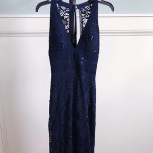 Navy Blue Prom Dress